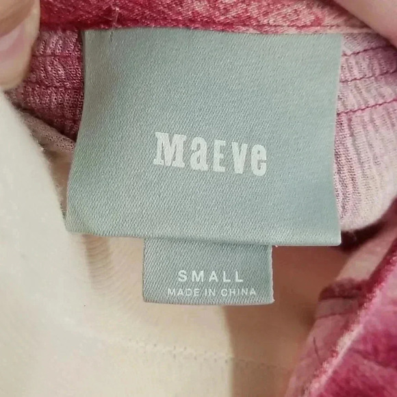 {Anthropologie} Maeve Calavon Peplum Top Burgundy Plaid - Picture 10 of 11